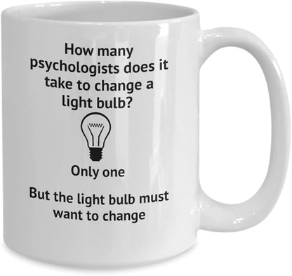 Gifts for Psychologist, Funny Coffee Mug, Psychologist Gift For Him or For Her, Co Wormer Coffee Cup