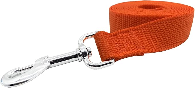 Nylon Dog Training Leash, Traction Rope, 4/5/6 Feet Long, 3/4 Inch 1 Inch Wide, for Small and Medium Dogs (1'' x 4 FT, Orange)