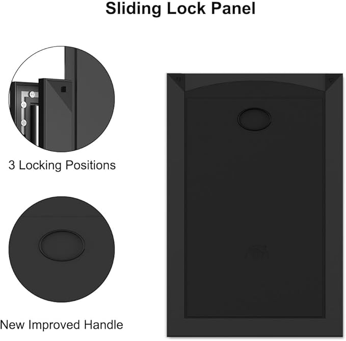 [MAVRICPOWER] Aluminum Large Dog Door for Door, Doggie Door with Two Sliding Panels for Extreme Weather, Doggy Door for Large Dogs up to 80lbs