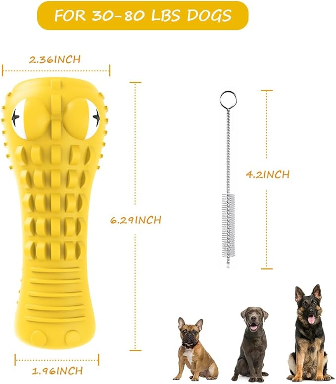 Cutiful Dog Toys for Aggressive Chewers Large Medium Breed, Indestructible Dog Chew Toys, Squeaky Interactive Tough Extremely Durable, Dogs Toothbrush Toys to Keep Them Busy