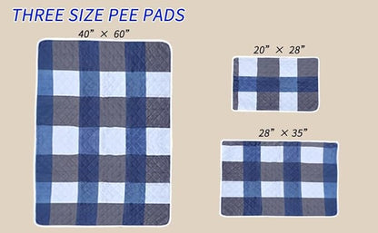 Washable Pee Pads for Dogs with 4-Layer Integrated Waterproof Design, Reusable Super Absorbent Non-Slip Puppy Pads for Crate Training, Home Floor Protection , 28‘’×35‘’ Pack of 2