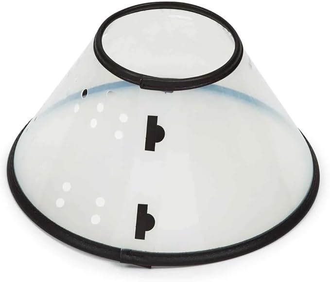 Elizabethan Dog and Cat Collars Recovery Vet Chewing Healthy Behavior Cone of Shame (Clear, Large - Fits 11.5" to 18.5" Necks)