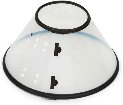 Elizabethan Dog and Cat Collars Recovery Vet Chewing Healthy Behavior Cone of Shame (Clear, Large - Fits 11.5" to 18.5" Necks)