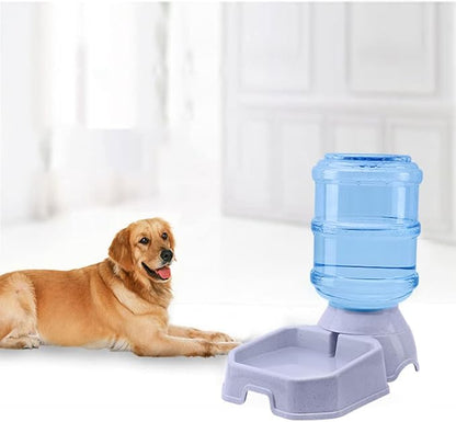 TENINYU Premium Quality Self-Dispensing Gravity 1 Gallon Large Capacity Pet Feeder and Water Dispenser for Cat