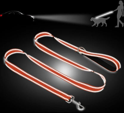 Taglory 16-24" Dog Collar & 4 FT Leash Set, Reflective, Adjustable, Safety Locking Buckle for Large Dogs