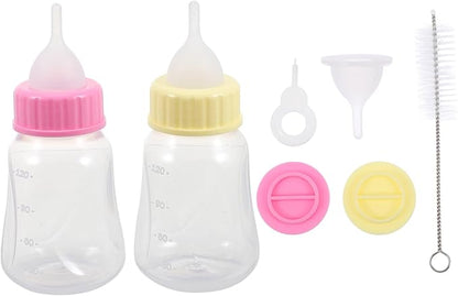 2pcs Cat Milk Bottle for Kitten Feeding Kitten Nursing Bottles Pet Feeder Pacifier Container