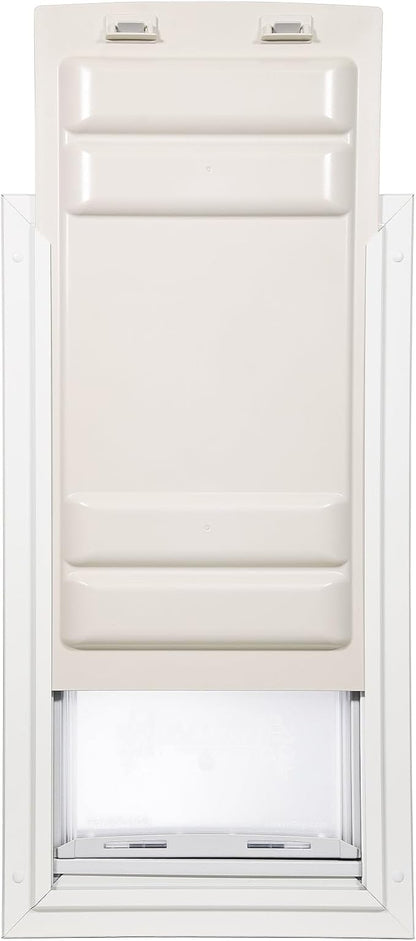 Endura Flap Double Flap Pet Door for Doors | All-Weather Insulated Flap | Durable Aluminum Frame with Secure Locking Cover | Interior and Exterior Door Installations | White, XXL, Double Flap
