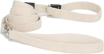 Slip Lead Dog Leash,Soft Corduroy 6 FT Dog Training Leash for Medium Large Dogs,No Pull Slip Leash and Collar with Padded Handle,White