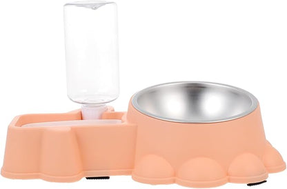 SHINEOFI Multifunctional Stainless Steel Dog Bowl Pet Food Dispenser and Water Container for Home Use Easy to Fill Saving Suitable for Busy Pet Owners and Families