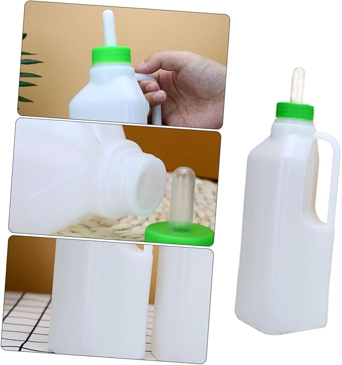 850ml Sheep Milk Feeding Bottle for Calves and Lambs Sturdy Animal Nursing Bottle Replacement Nipples for Livestock Care