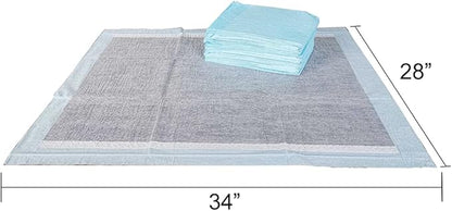 BV Charcoal Puppy Pads XL 40 Count 34"x28" - Leak-Proof Pee Pads for Dogs with 6-Layer Absorbent Design & Built-in Attractant - Dog Pad Extra Large with Charcoal for Odor Control - for Large Dogs