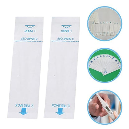 100pcs Digital Probe Tip Covers Disposable Rectal and Oral Sleeves Sanitary Protective Covers and Pet Use