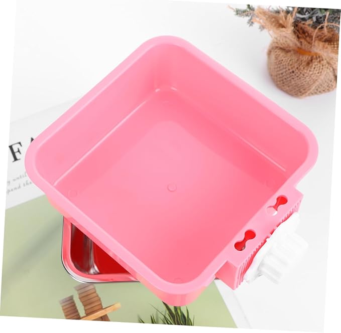 Milisten Stainless Steel Dog Bowl Hanging Feeder for Crate Pet Supplies Easy Cleaning Large