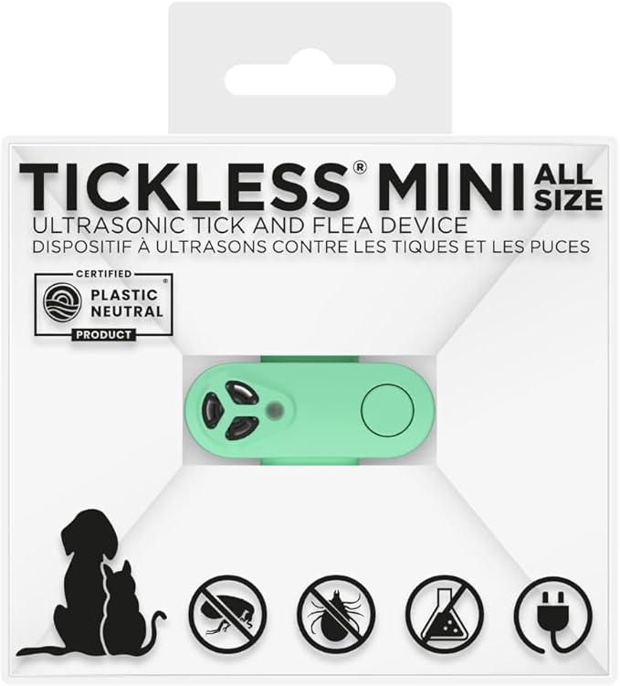 TICKLESS Mini Chemical Free, Ultrasonic, Natural Flea & Tick Bite Prevention - Mentha Green