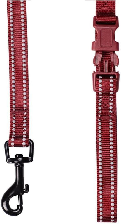 Blueberry Pet Essentials Durable 3M Reflective Classic Dog Leash 4 ft x 1", Marsala Red, Large, Leashes for Dogs