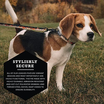 Wolfgang Heavy Duty Dog Leash, Pull-Tested to Over 800 lbs for Walking & Training, Overland Print, Small