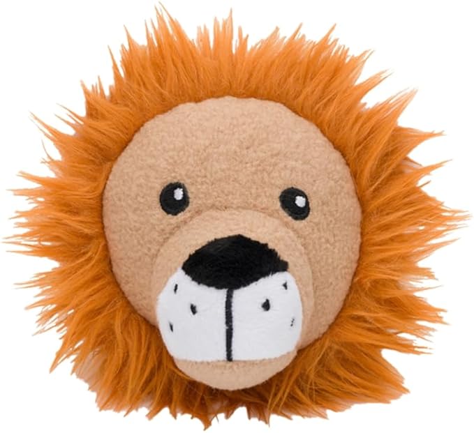 fabdog Dog Faballs Squeaker Pet Stuffed Toys – Soft, Colorful Dog Plush Toy with Cotton Covering – Decorative Fluffy Toy for Dogs – Small to Large (Lion, Large)