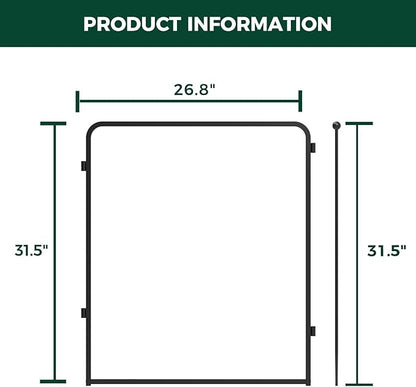 FXW AuraSpace Pro Acrylic Indoor Dog Playpen, Heavy-Duty with Metal Frame, 32" Height 2 Panels for Small and Medium Dogs, Black│Patented