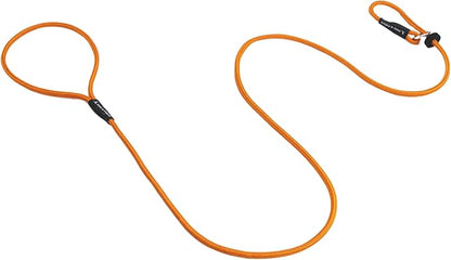 Dog & Field Signature Slip Lead for Dogs, Orange. 4ft Lightweight Dog Slip Leash with Sliding Rubber Stopper. Training Lead for Dogs, Thin Slip Lead, No Collar or Harness Needed (Orange)