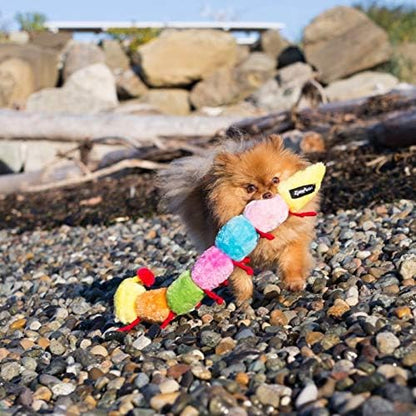 ZippyPaws Large Caterpillar - Dog Toys to Keep Them Busy, for Medium and Large Dogs, Squeaky Pet Toy for Boredom, Stuffed Chew Toy, Soft Plush Puppy Products, 7 Round Squeakers - 20"