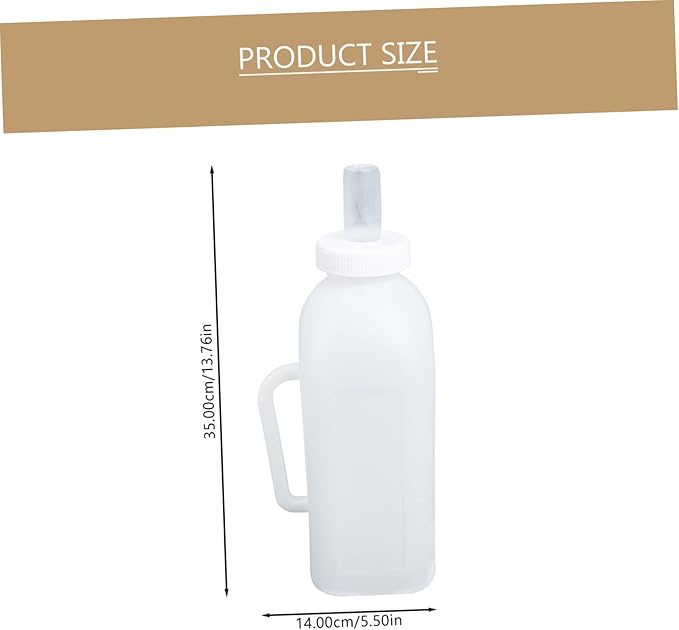 Abaodam 2L Calf Milk Bottle 2-Pack Nursing Bottle for Calves Kittens and Puppies Standard Neck for PET Nursing