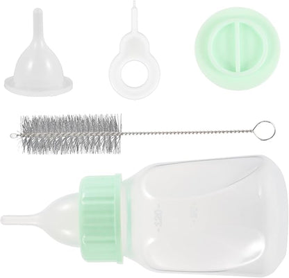 ORFOFE Small Pet Nursing Bottle Kit for Puppies Kittens Rabbits Soft Nipple Feeding Milk Bottle for Pets Portable Lightweight for Dogs Cats