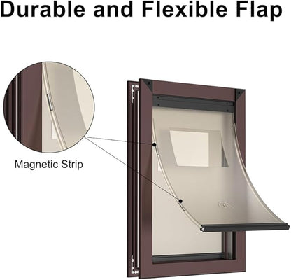 Rescumascer XL Dog Door for Door, Aluminum Extra Large Dog Door with Two Sliding Lock Panels, Large Pet Door for Dogs up to 220lbs