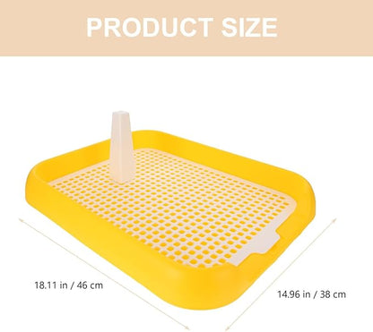 ULTECHNOVO Dog Litter Box Mesh Training Toilet Potty Tray for Puppy and Small Size Dog Indoor Dogs Potty Training Pads Holder for Small and Medium Dogs Pee Pad Holder
