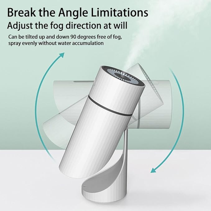 Dog Humidifier for Collapsed Trachea Small Dogs, Whisper-Quiet Cool Mist Humidifiers with 90 Degree Adjustable Nozzle, Pet-Safe Personal Humidifier for Crates, Bedrooms and Dog Kennel