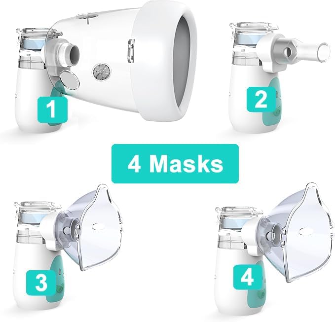 Pet Nebulizer for Dogs, Dog Nebulizer and Inhaler Mask for Dog,Low Noise, Suitable for Medium-Sized Dogs, Green M
