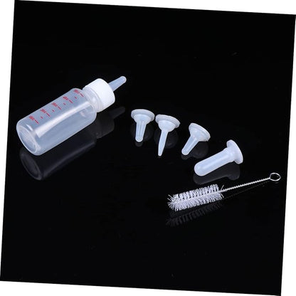 BESPORTBLE 4 Pack Pet Nursing Bottles for Small Animals 50ml Dog Cat Feeding Bottles 3 Sizes Nipples Cleaning Brush Kitten Milk Feeder