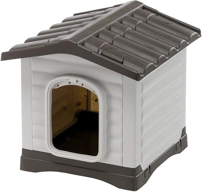 Ferplast Outdoor Kennel, Dog House DOGVILLA 50 in Resistant Thermoplastic Resin