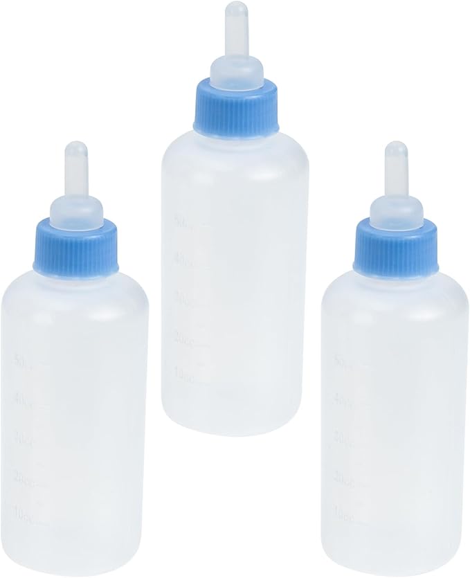 Abaodam 3Pcs Pet Nursing Bottles with Scale for Newborn Kittens and Puppies Easy-Feed Puppy Milk Bottles Reusable Kitten Feeders for Small Pets Convenient and Practical