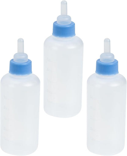 Abaodam 3Pcs Pet Nursing Bottles with Scale for Newborn Kittens and Puppies Easy-Feed Puppy Milk Bottles Reusable Kitten Feeders for Small Pets Convenient and Practical