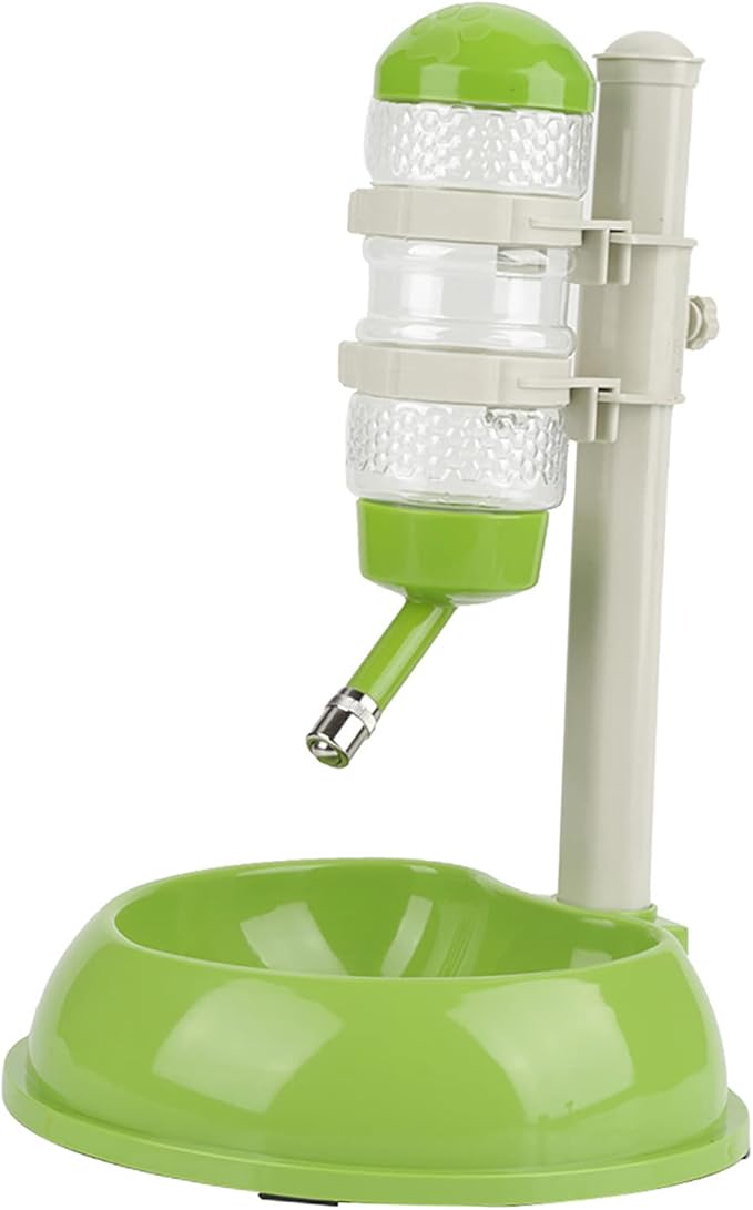 KIMISS Adjustable Dog Bowl Food Dispenser Drinking Bowl Feeder for Pets Cats Dogs Blue Professional Accessories for Use (Green)