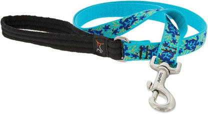 LupinePet Originals 3/4" Turtle Reef 6-Foot Padded Handle Leash for Medium and Larger Dogs