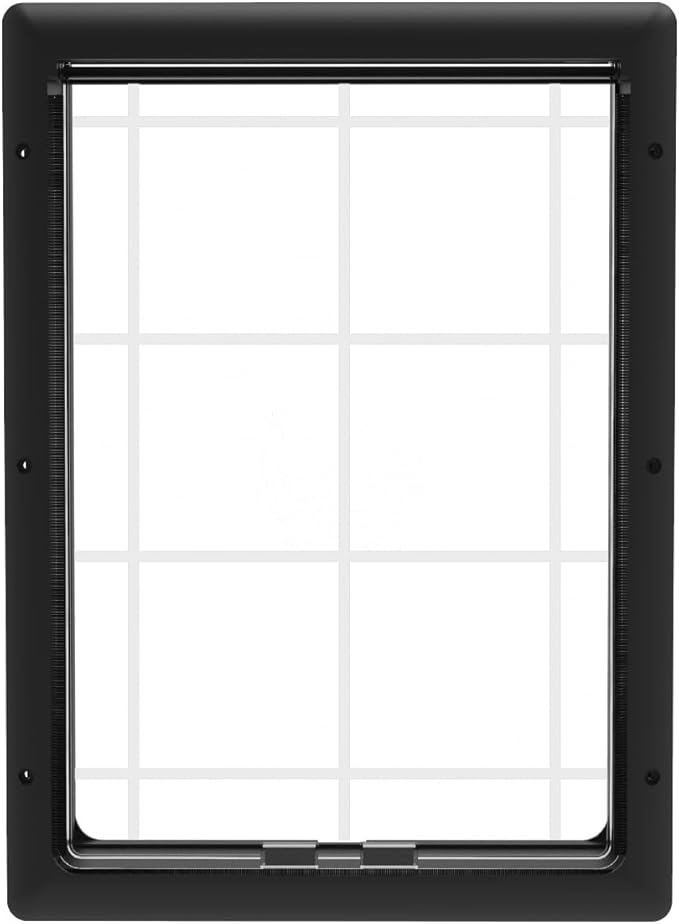 Hakuna Pets Essential Pet Door, Large, Black