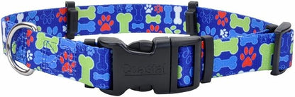 Coastal Pet SecureAway Collar Protector for Flea Collars - Adjustable pet Accessory - Protective Flea Collar for Dogs & Puppy - Multi Bones, 1" x 18-26"