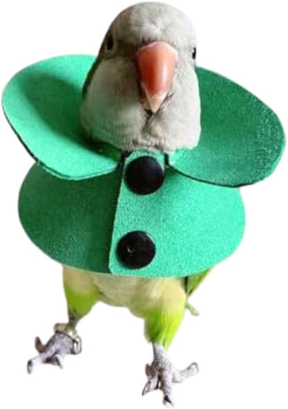 Pet Parrot Anti-bite Elizabethan Collars, Anti-Grab Feather Plucking Wound Healing Safety Recovery Collar Cones for Budgerigar Lovebird Conure Cockatiel Cockatoo Random Color (M)