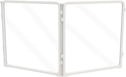 FXW AuraSpace Pro Acrylic Indoor Dog Playpen, Heavy-Duty with Metal Frame, 24" Height 2 Panels for Puppies & Small Dogs, White│Patented