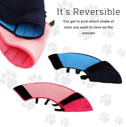 DMW Products Extra Soft Dog Cone for Dogs After Surgery, Adjustable Dog Cones for Large Dogs, Medium and Small. Lightweight Dog Cone Alternative After Surgery. Comfy Recovery Dog E Collar.