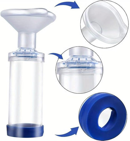 Pet Inhaler Spacer with Two Face Mask, Handheld Aerochamber for Dogs and Cats, Aero Chamber with Mask for Dogs and Cats, Dog and Cat Inhaler Spacer, Comfortable Face Mask (for Cats & Dogs Small)