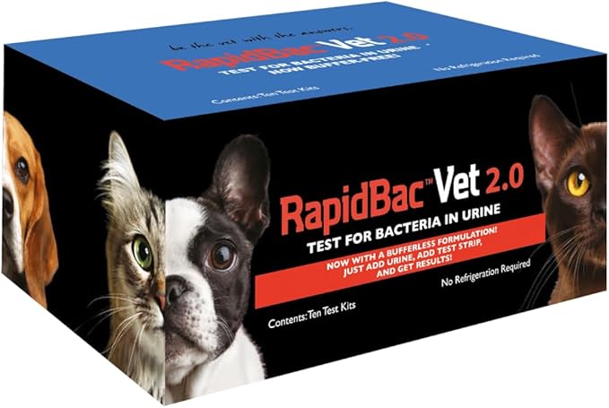 RapidBac™ Vet – 15-Minute at-Home Urine Test for Dogs and Cats to Quickly Screen for UTI Causing Bacteria, 1 Pack