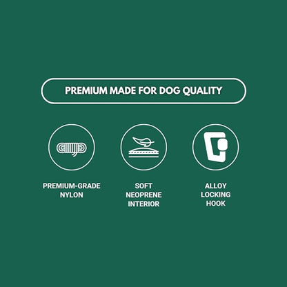 Spark Paws Premium Dog Leash & Poop Bag Set - Heavy-Duty Alloy Hook for Strong Pulling Breeds - Comfortable, Durable & Secure - Green