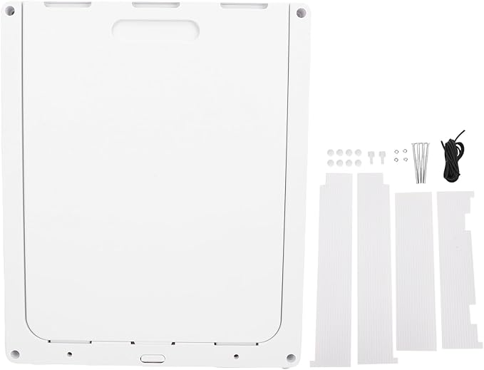 Asixxsix Pet Door, Large Doggy Door with Transparent Flap for Interior and Exterior Gates or Walls Weatherproof High Strength Easy to Install (L)