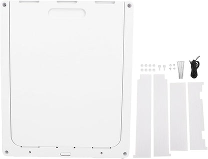 Asixxsix Pet Door, Large Doggy Door with Transparent Flap for Interior and Exterior Gates or Walls Weatherproof High Strength Easy to Install (L)