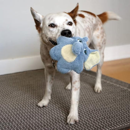 KONG Snuzzles Dog Toy, Plush Squeaker, Crinkle Sounds, Soft Durable Indoor Play (Elephant, Small)