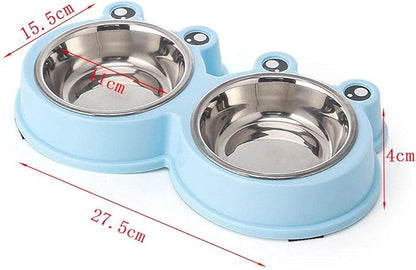 Dog Bowls Cat Bowls Pet Bowls Dog Food Water Feeder Stainless Steel Pet Drinking Dish Feeder Cat Puppy Feeding Supplies Dog Accessories Pink