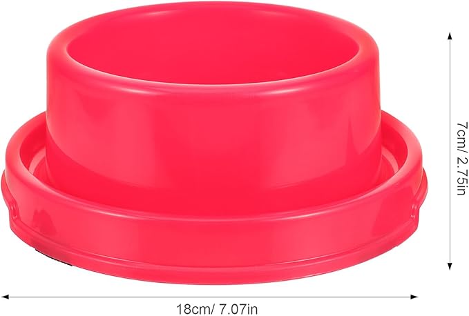 ULTECHNOVO Dog Feeding Bowl Plastic Small Pet Water Feeder Red Pp Indoor Puppy Food Dispenser