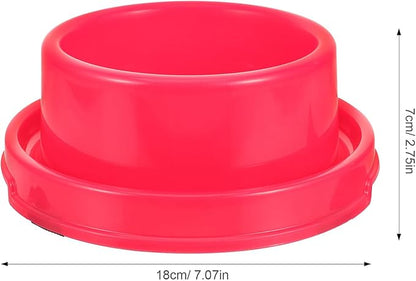 ULTECHNOVO Dog Feeding Bowl Plastic Small Pet Water Feeder Red Pp Indoor Puppy Food Dispenser